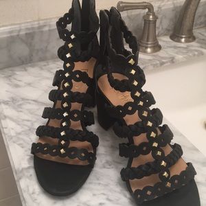 Franco Sarto Heeled Black Sandals